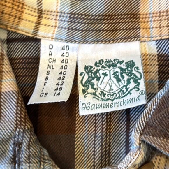 Hammerschmid Men's Plaid Flannel Shirt Size L - Picture 5 of 5